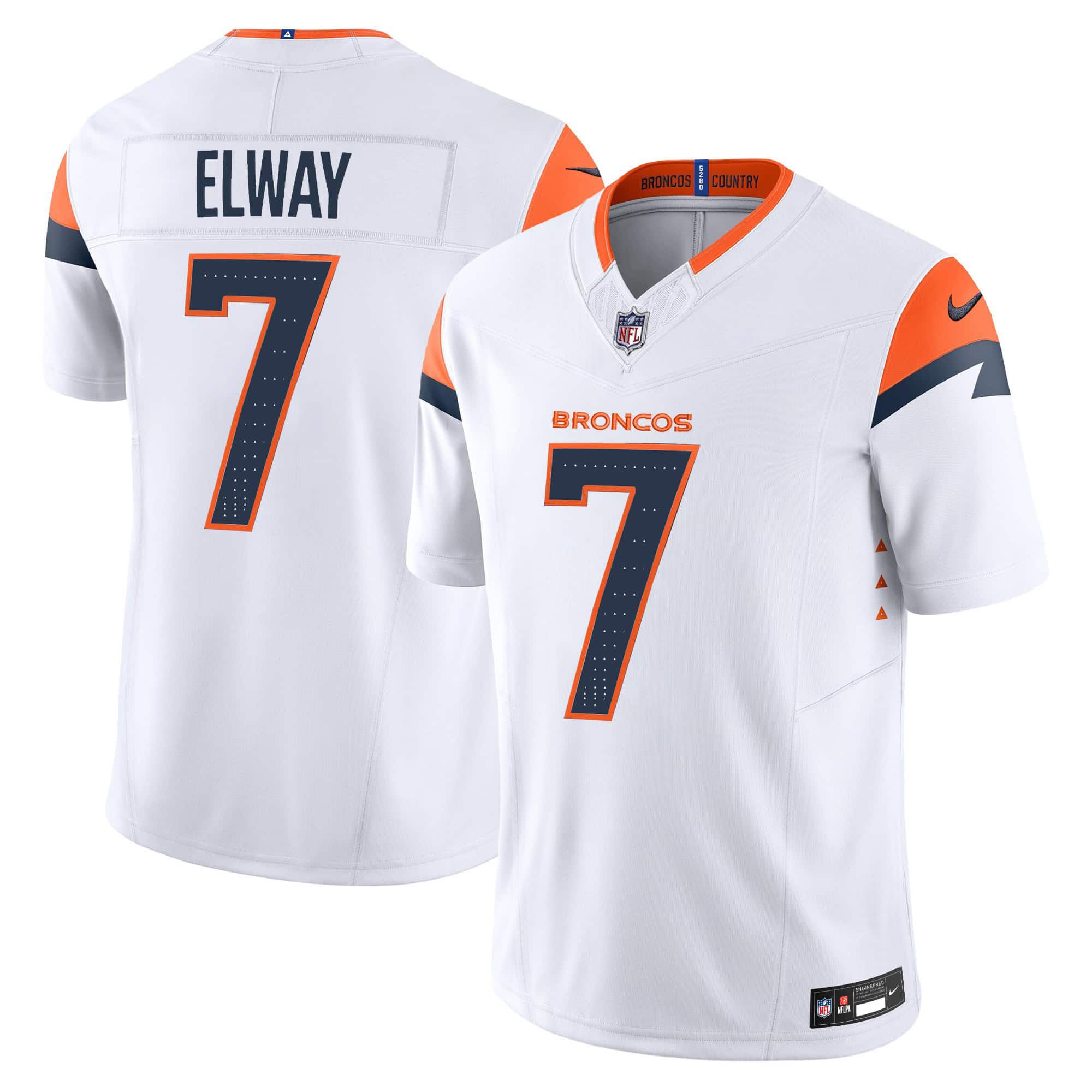 Men Denver Broncos #7 Elway White 2024 Nike Vapor Limited NFL Jersey->customized nfl jersey->Custom Jersey